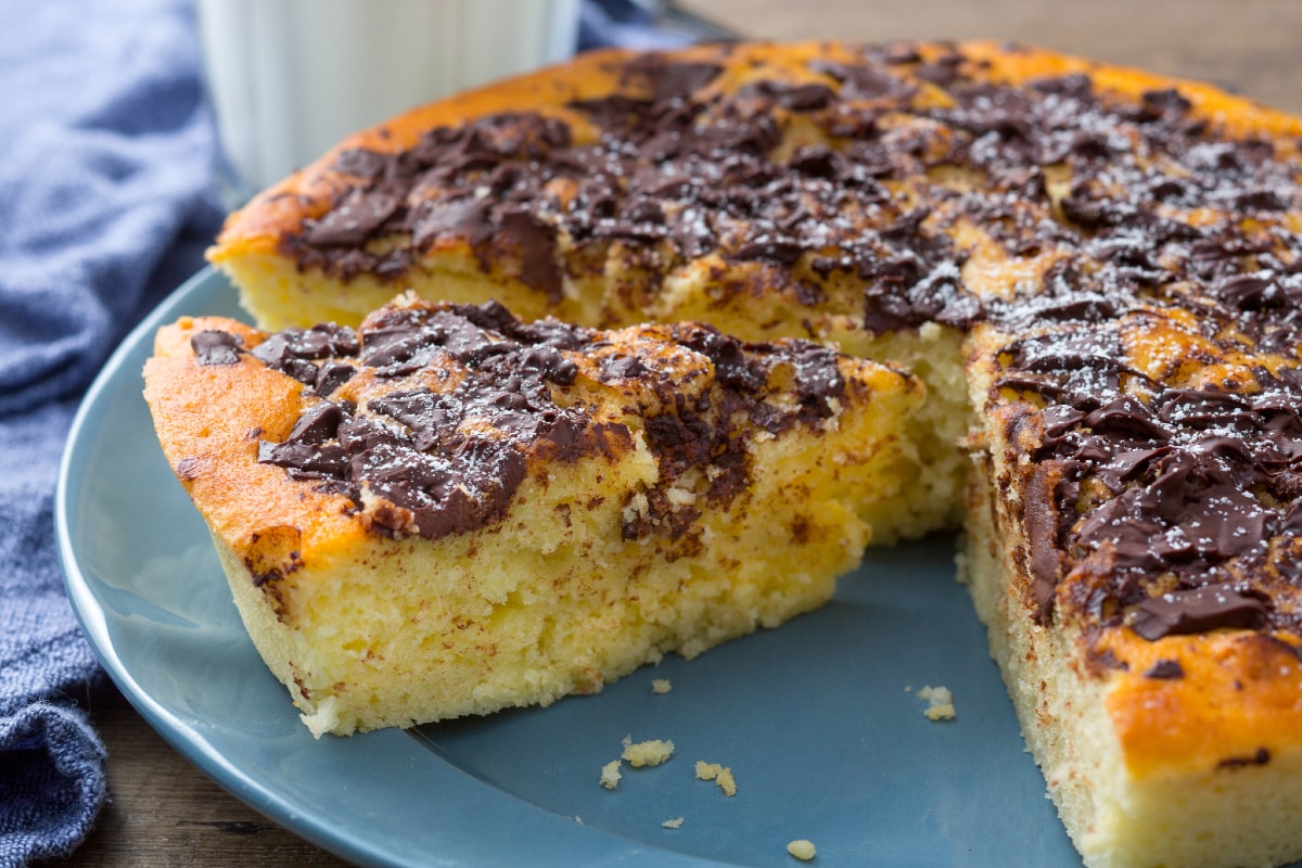 Tarta de requesón y chocolate