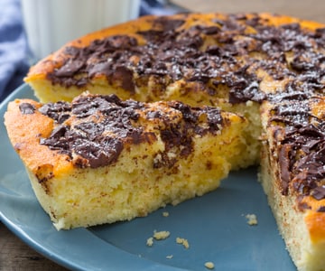 Tarta de requesón y chocolate