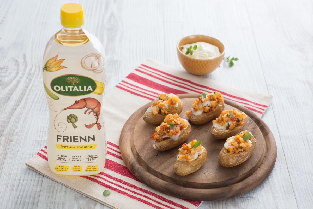 Barquitas de patata y queso cremoso