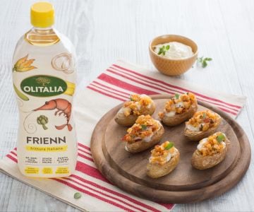 Barquitas de patata y queso cremoso