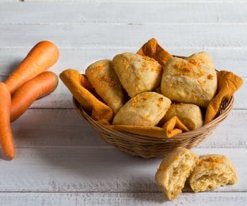 Bocaditos de pan con zanahorias