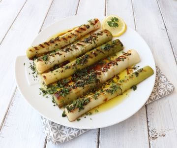 Puerros a la parrilla