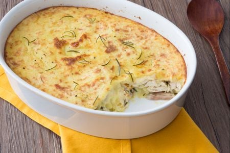 Pastel de pollo y patatas