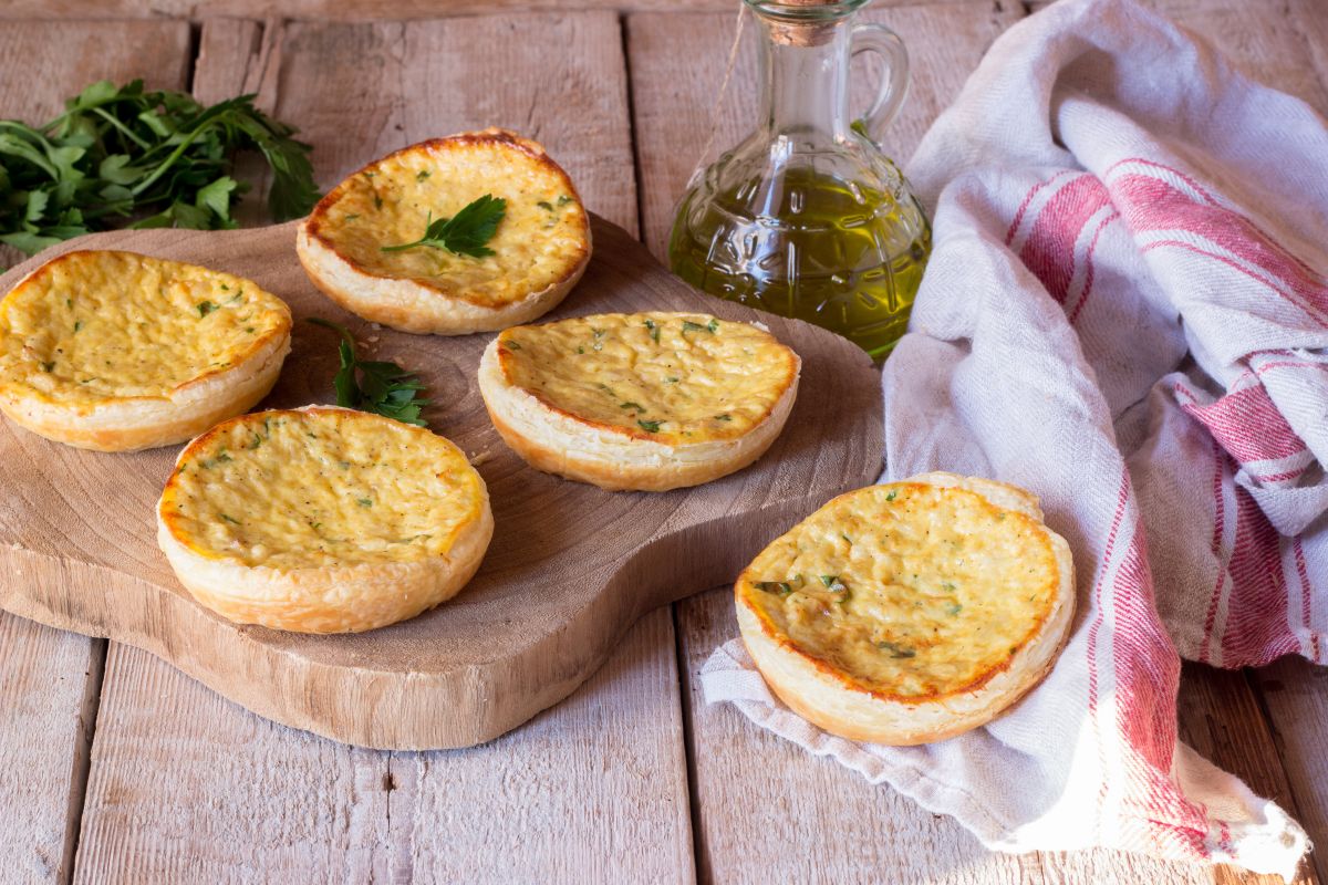 Tartaletas con carne de cangrejo