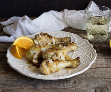 Pollo a la naranja y almendras
