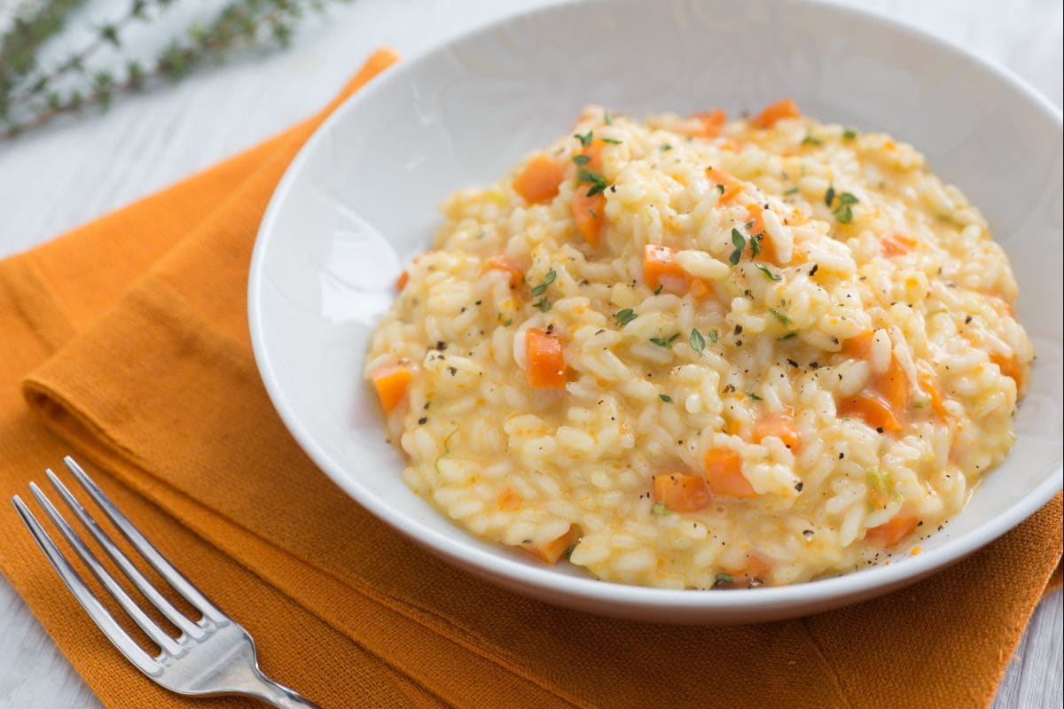 Risotto con zanahorias