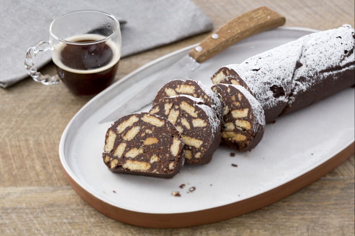 Salami de chocolate al café