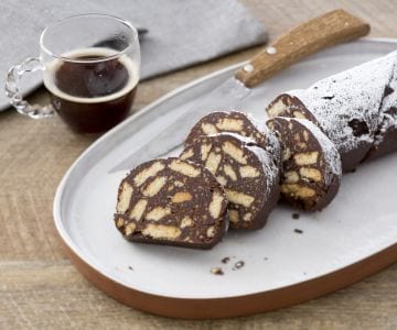 Salami de chocolate al café