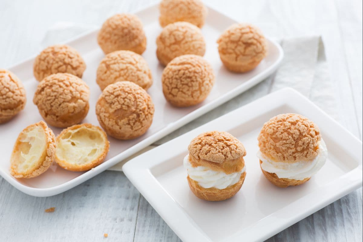 Profiteroles craquelin