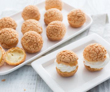 Profiteroles craquelin