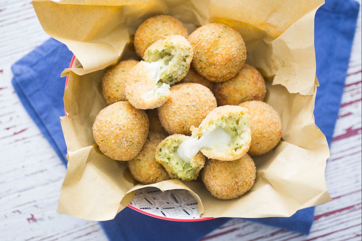 Bombitas de patatas y calabacines fundentes