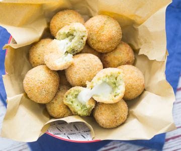 Bombitas de patatas y calabacines fundentes