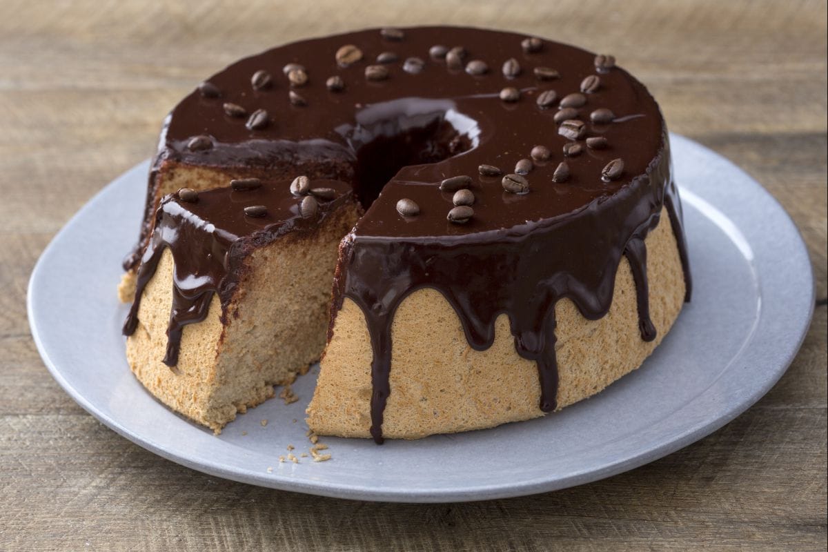 Angel cake de café