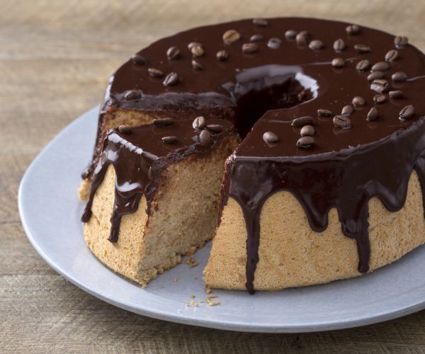 Angel cake de café