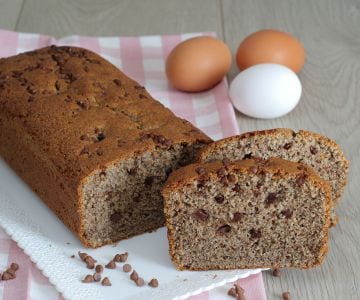 Plumcake de trigo sarraceno con trozos de chocolate