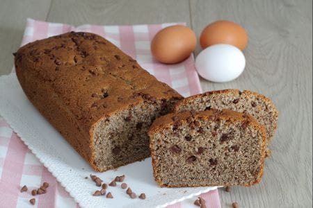 Plumcake de trigo sarraceno con trozos de chocolate