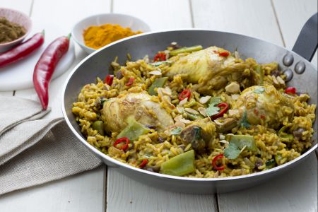 One-pot de pollo biryani