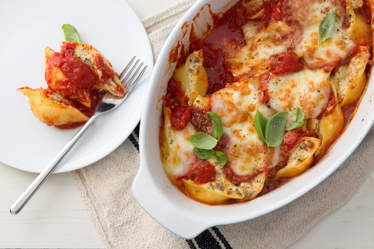 Conchiglioni rellenos