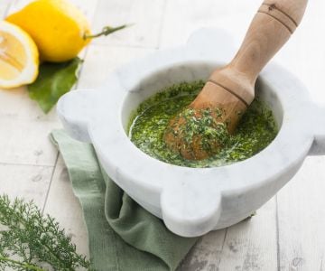 Pesto de hinojo y jengibre