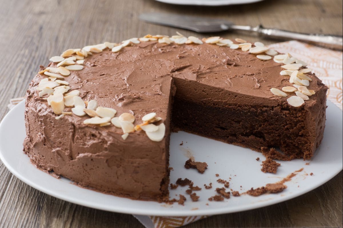 Tarta deliciosa de chocolate sin harina