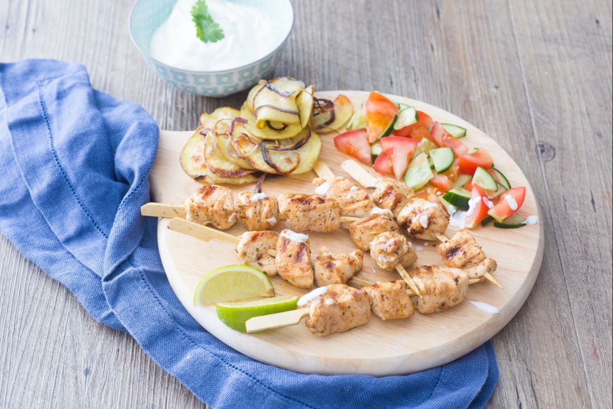 Souvlaki de pollo