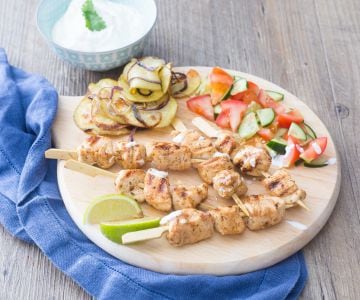 Souvlaki de pollo