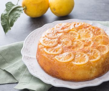 Tarta invertida de limón