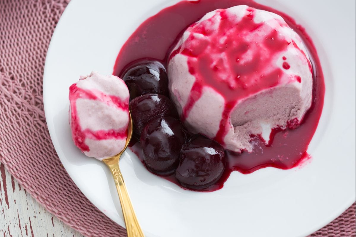 Bavarois de cerezas