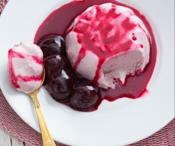 Bavarois de cerezas
