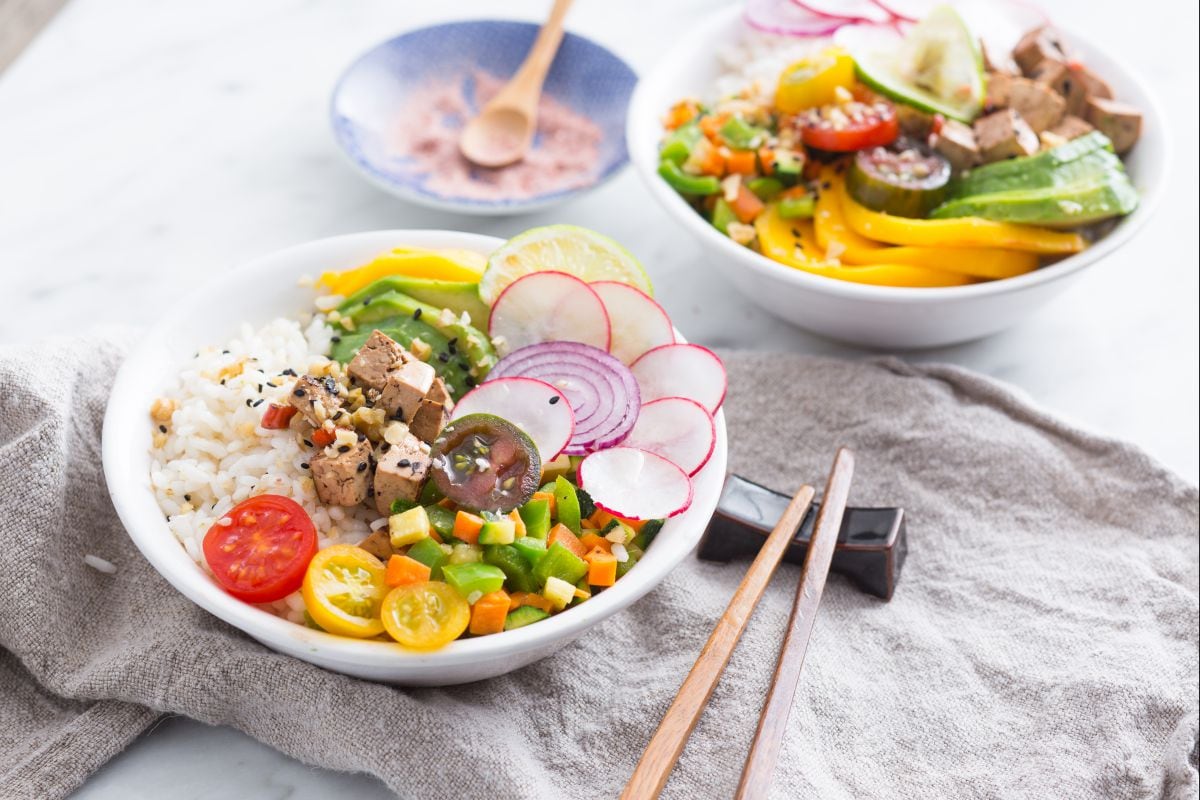 Poke bowl vegetariano