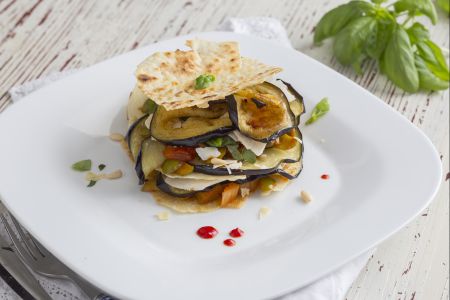 Milhojas de caponata