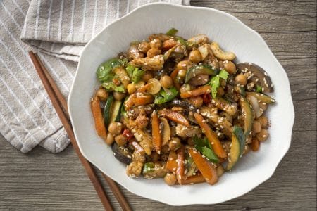 Tempeh con verduras