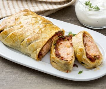 Filete de salmón en costra