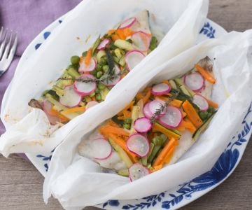 Filete de dorada en papillote