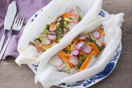 Filete de dorada en papillote