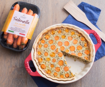 Quiche de zanahorias y legumbres