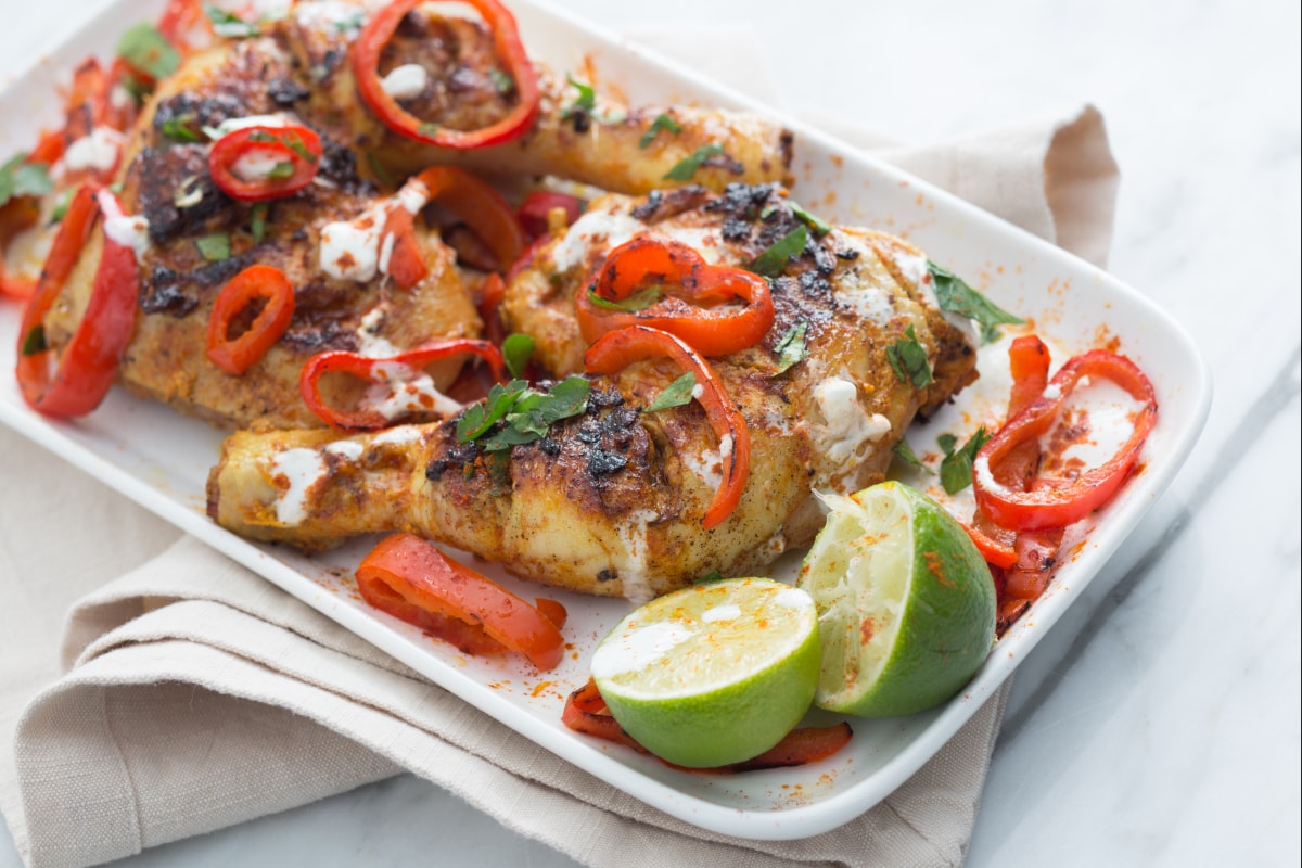 Muslos de pollo ardientes