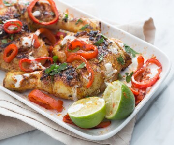 Muslos de pollo ardientes