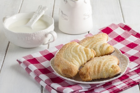 Conchas dulces de hojaldre