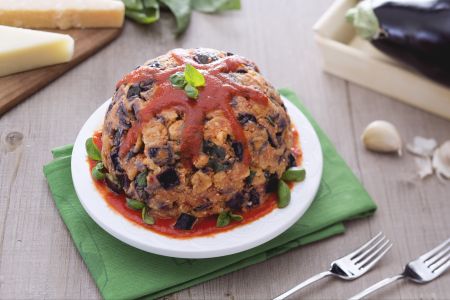 Zuccotto de berenjenas