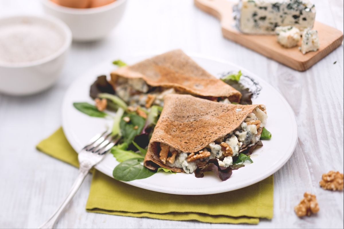 Crepe con roquefort y nueces