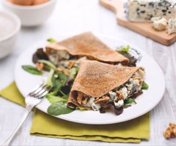 Crepe con roquefort y nueces