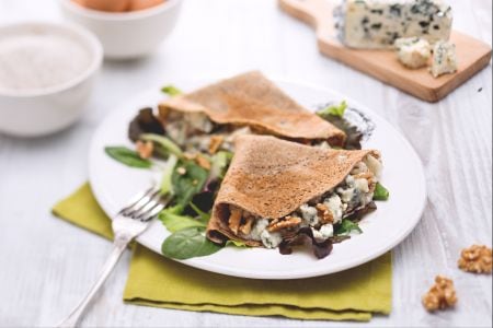 Crepe con roquefort y nueces