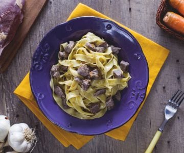 Tagliatelle con pato