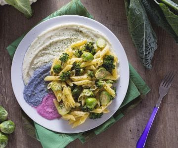 Penne con cinco coles