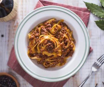 Pappardelle al ragú de corzo