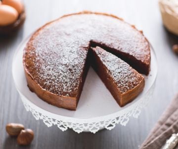 Tarta de castañas y chocolate