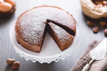 Tarta de castañas y chocolate
