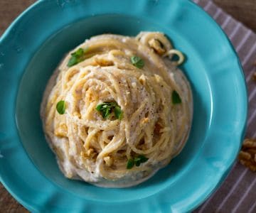 Espaguetis con nueces