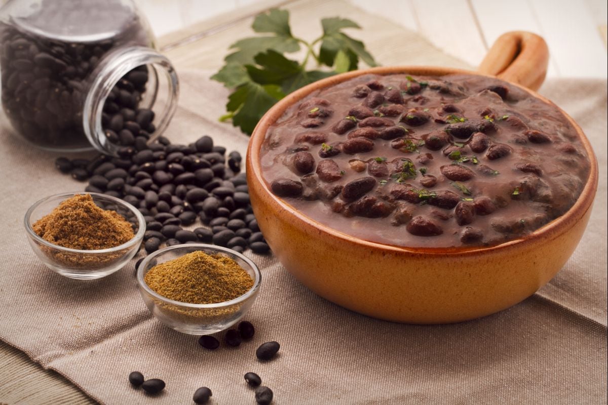 Crema de alubias (frijoles refritos)